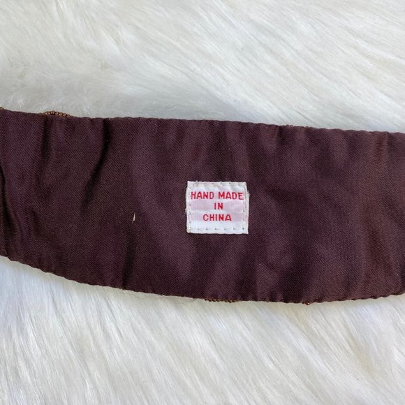 Vintage Brown & Bronze Sequin Belt - Has Original Tags - Straps Broken - Picture 11 of 12